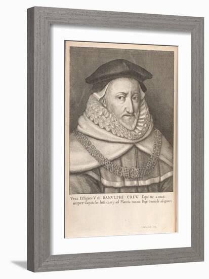 Ranulph Crew, from 'Historical Memorials of the English Laws' by William Dugdale, London 1666-Wenceslaus Hollar-Framed Giclee Print