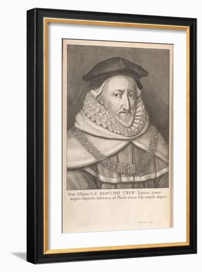 Ranulph Crew, from 'Historical Memorials of the English Laws' by William Dugdale, London 1666-Wenceslaus Hollar-Framed Giclee Print