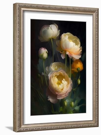 Ranunculus Flowers-Vivienne Dupont-Framed Premium Giclee Print
