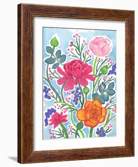 Ranunculus-Elizabeth Rider-Framed Giclee Print