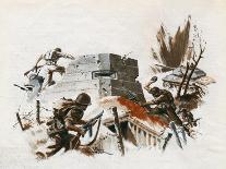 Paratroops Landing 1944-Raoul Auger-Stretched Canvas