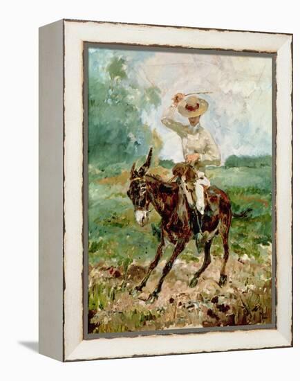 Raoul Tapie De Celeyran (1868-1937) on a Donkey-Henri de Toulouse-Lautrec-Framed Premier Image Canvas