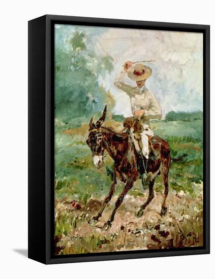 Raoul Tapie De Celeyran (1868-1937) on a Donkey-Henri de Toulouse-Lautrec-Framed Premier Image Canvas