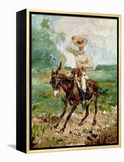 Raoul Tapie De Celeyran (1868-1937) on a Donkey-Henri de Toulouse-Lautrec-Framed Premier Image Canvas