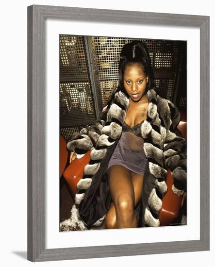 Rap Artist Foxy Brown-Dave Allocca-Framed Premium Photographic Print