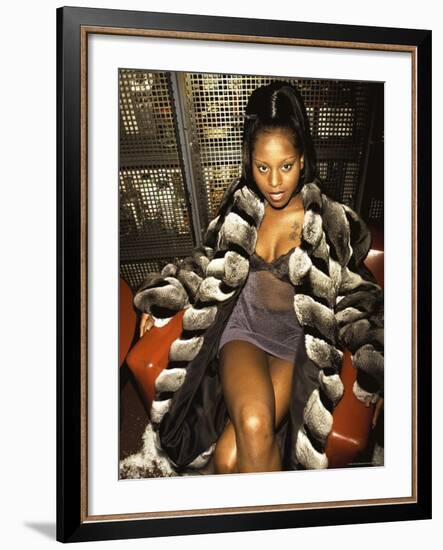 Rap Artist Foxy Brown-Dave Allocca-Framed Premium Photographic Print