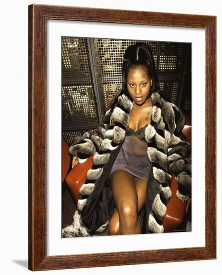 Rap Artist Foxy Brown-Dave Allocca-Framed Premium Photographic Print