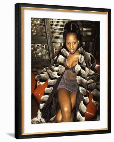 Rap Artist Foxy Brown-Dave Allocca-Framed Premium Photographic Print