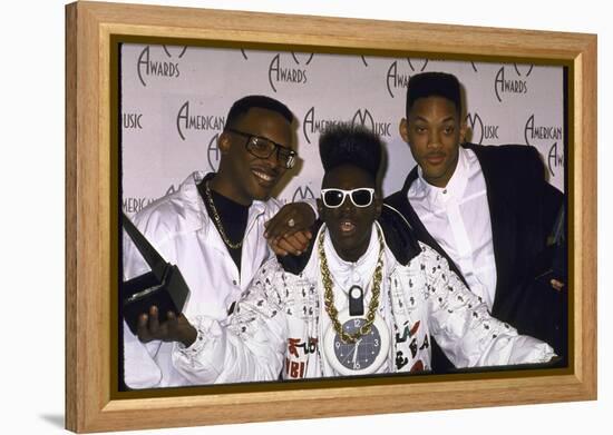 Rap Artists Dj Jazzy Jeff, Flavor Flav and Will Smith at the American Music Awards-null-Framed Premier Image Canvas