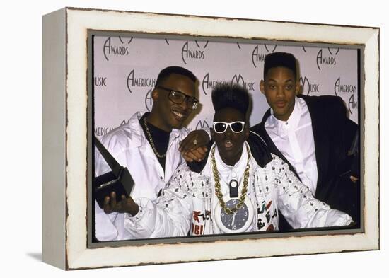 Rap Artists Dj Jazzy Jeff, Flavor Flav and Will Smith at the American Music Awards-null-Framed Premier Image Canvas