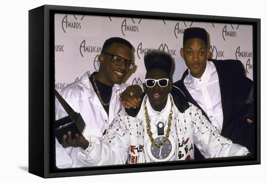 Rap Artists Dj Jazzy Jeff, Flavor Flav and Will Smith at the American Music Awards-null-Framed Premier Image Canvas