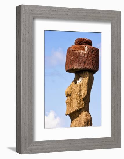 Rapa Nui National Park, Easter Island. Moai Statue-Janet Muir-Framed Photographic Print