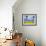 Rape Field and Blue Sky with White Clouds-Nigel Francis-Framed Photographic Print displayed on a wall