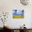 Rape Field and Blue Sky with White Clouds-Nigel Francis-Photographic Print displayed on a wall