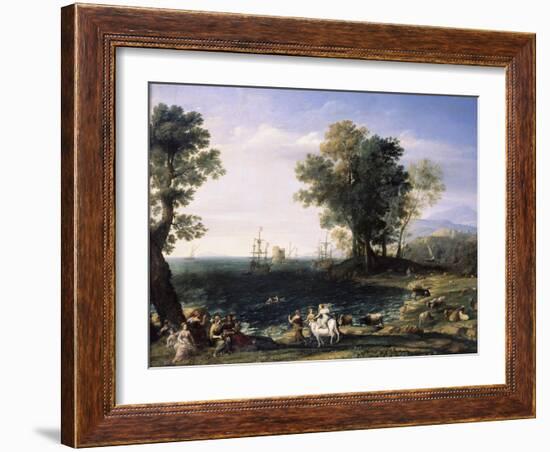 Rape of Europa, 1655-Claude Lorraine-Framed Giclee Print