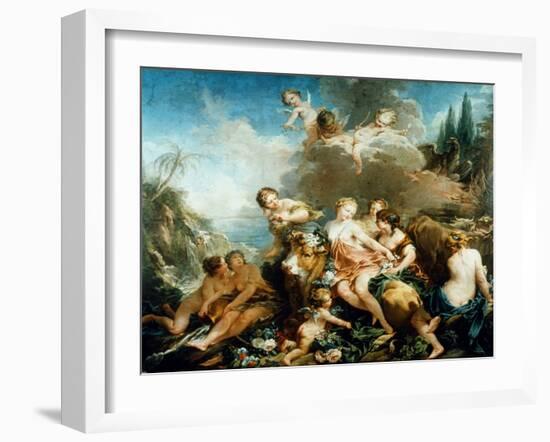 Rape Of Europa-Francois Boucher-Framed Giclee Print