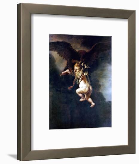 Rape Of Ganymede-Rembrandt van Rijn-Framed Premium Giclee Print