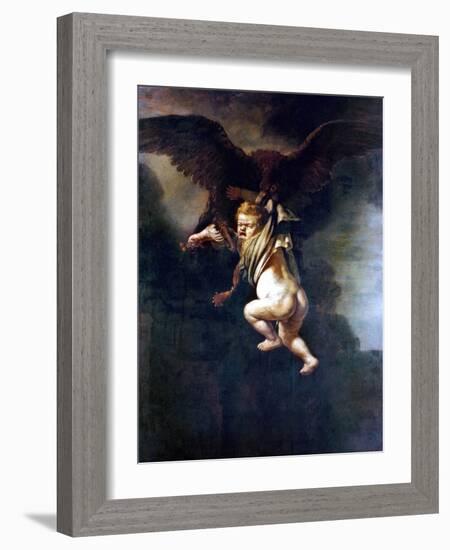 Rape Of Ganymede-Rembrandt van Rijn-Framed Giclee Print