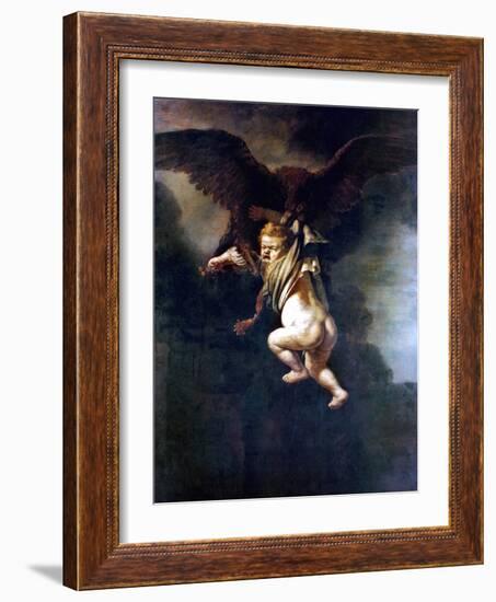 Rape Of Ganymede-Rembrandt van Rijn-Framed Giclee Print