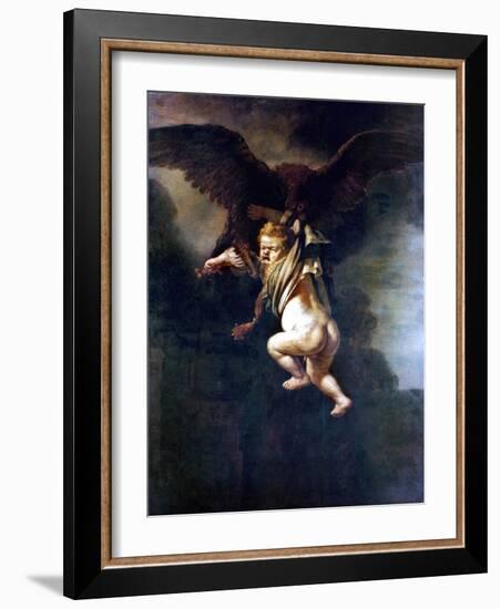 Rape Of Ganymede-Rembrandt van Rijn-Framed Giclee Print