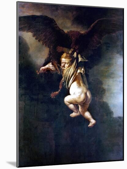 Rape Of Ganymede-Rembrandt van Rijn-Mounted Giclee Print