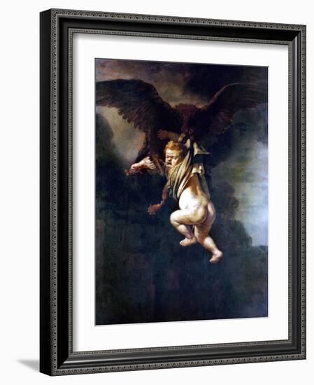 Rape Of Ganymede-Rembrandt van Rijn-Framed Giclee Print