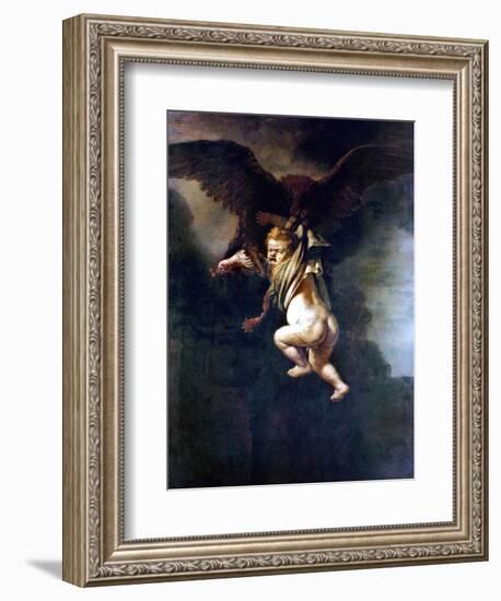 Rape Of Ganymede-Rembrandt van Rijn-Framed Giclee Print