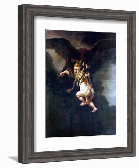 Rape Of Ganymede-Rembrandt van Rijn-Framed Giclee Print