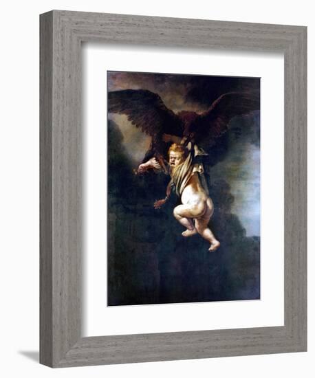 Rape Of Ganymede-Rembrandt van Rijn-Framed Giclee Print