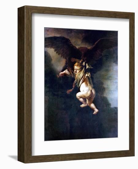 Rape Of Ganymede-Rembrandt van Rijn-Framed Giclee Print