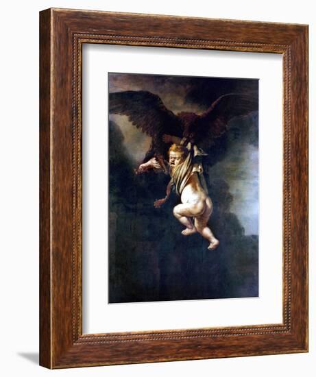 Rape Of Ganymede-Rembrandt van Rijn-Framed Giclee Print