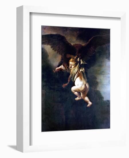 Rape Of Ganymede-Rembrandt van Rijn-Framed Giclee Print