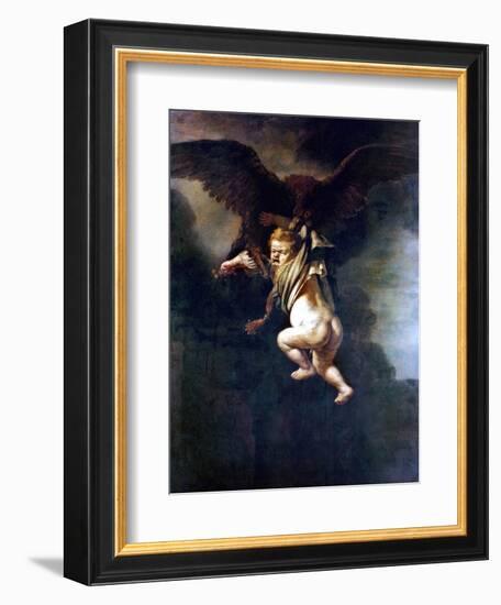 Rape Of Ganymede-Rembrandt van Rijn-Framed Giclee Print