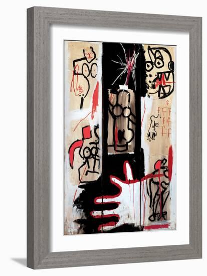 Rape of Roman Torsos-Jean-Michel Basquiat-Framed Premium Giclee Print