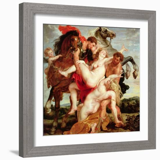 Rape of the Daughters of Leucippus-Peter Paul Rubens-Framed Giclee Print