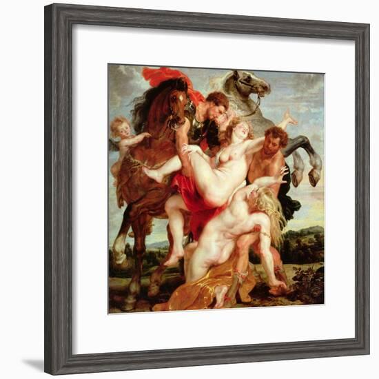 Rape of the Daughters of Leucippus-Peter Paul Rubens-Framed Giclee Print