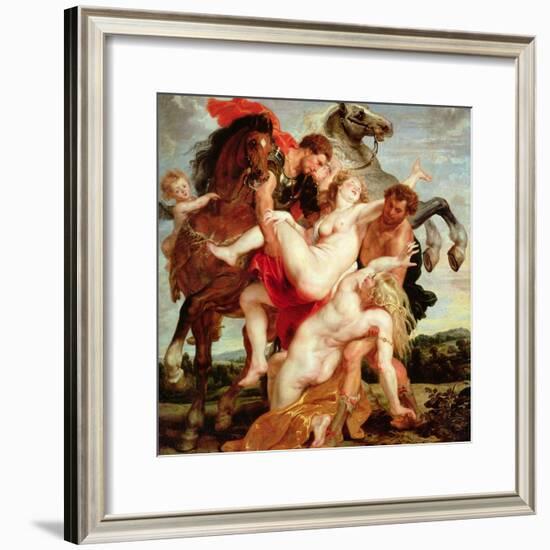 Rape of the Daughters of Leucippus-Peter Paul Rubens-Framed Giclee Print
