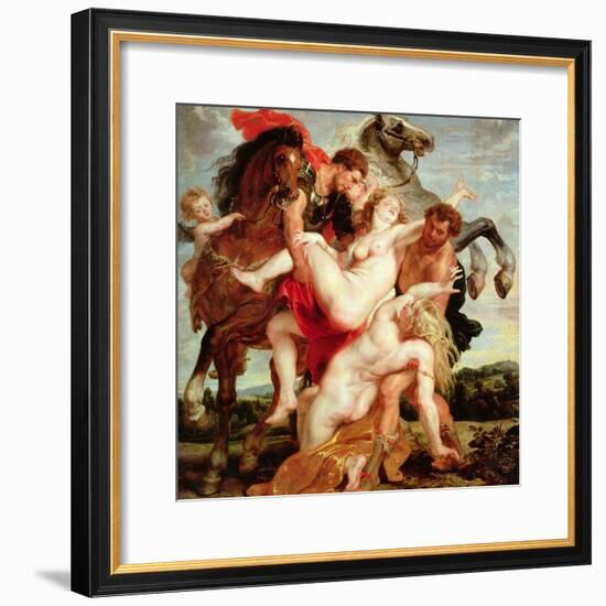 Rape of the Daughters of Leucippus-Peter Paul Rubens-Framed Giclee Print