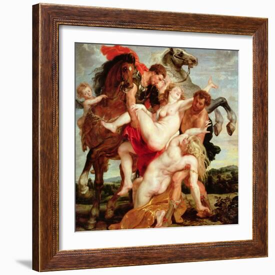 Rape of the Daughters of Leucippus-Peter Paul Rubens-Framed Giclee Print