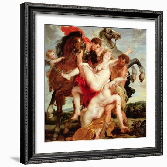 Rape of the Daughters of Leucippus-Peter Paul Rubens-Framed Giclee Print