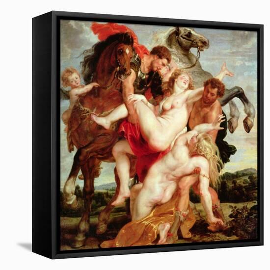 Rape of the Daughters of Leucippus-Peter Paul Rubens-Framed Premier Image Canvas