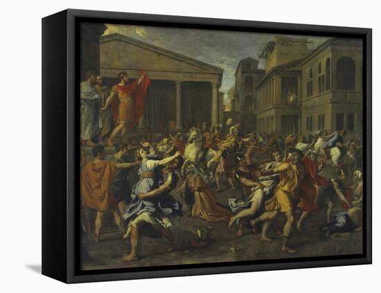 Rape of the Sabines-Nicolas Poussin-Framed Premier Image Canvas