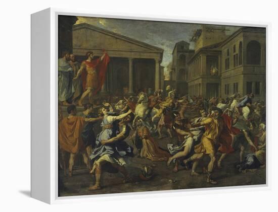 Rape of the Sabines-Nicolas Poussin-Framed Premier Image Canvas