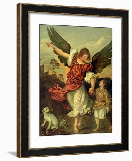 Raphael and Tobias, 1507-8-Titian (Tiziano Vecelli)-Framed Giclee Print