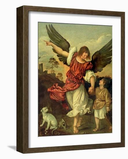 Raphael and Tobias, 1507-8-Titian (Tiziano Vecelli)-Framed Giclee Print