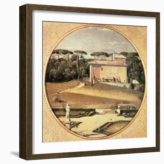 Raphael's Casino Seen from Villa Borghese in Rome, 1805-Jean-Auguste-Dominique Ingres-Framed Giclee Print