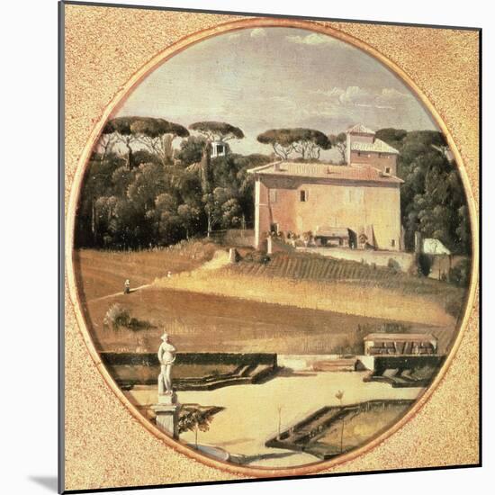 Raphael's Casino Seen from Villa Borghese in Rome, 1805-Jean-Auguste-Dominique Ingres-Mounted Giclee Print