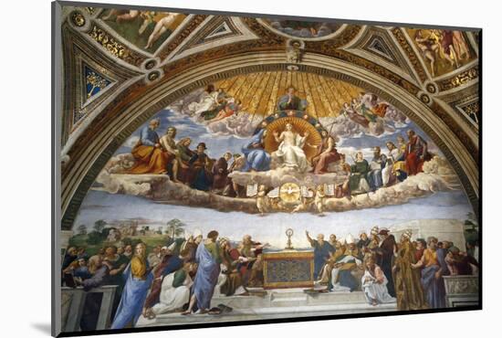 Raphael's Rooms, Disputation of the Holy Sacrament, Vatican Museum, Rome, Lazio-Godong-Mounted Photographic Print