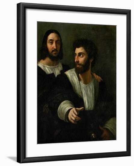 Raphael (Self-Portrait) and His Fencing Master-Raphael-Framed Giclee Print