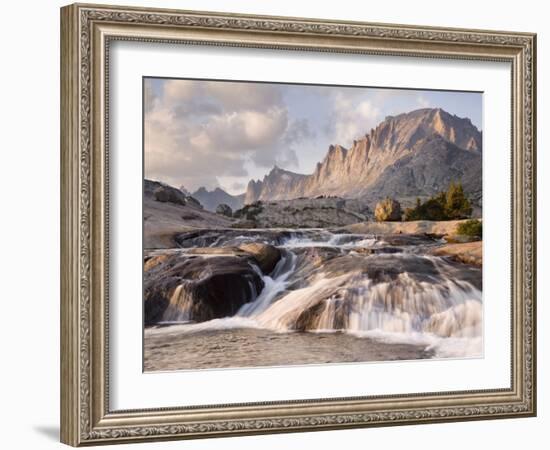 Rapids and Fremont Peak on Lower Titcomb Basin, Bridger National Forest, USA-Don Paulson-Framed Photographic Print